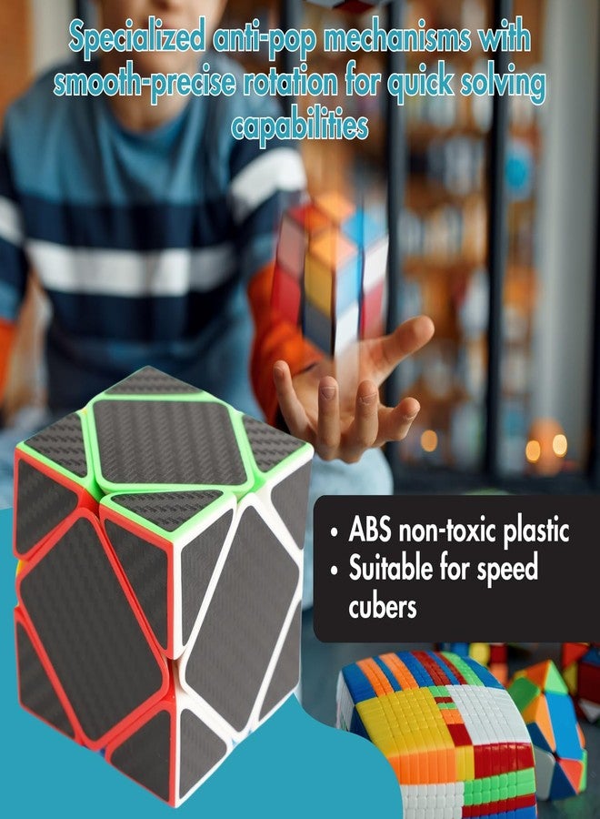 aCADZO Skweb - Carbon Fiber Magic Speedcube Magic Puzzle Toy for Kids & Adults Speedy Stress Buster Brainstorming Cube (Carbon) - Image 2